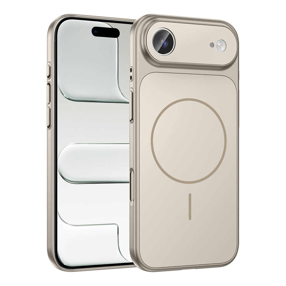 Apple iPhone 17 Air Kılıf Zore M-Safe Şarj Özellikli Kamera Korumalı Formen Kapak Turuncu