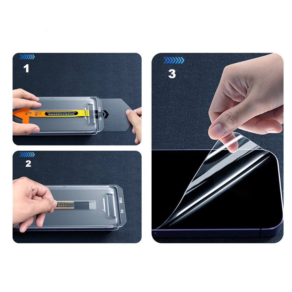 Apple iPhone 17 Air Zore 2.5D Oliv HD Temperli Cam Ekran Koruyucu + Kolay Uygulama Aparatı Şeffaf