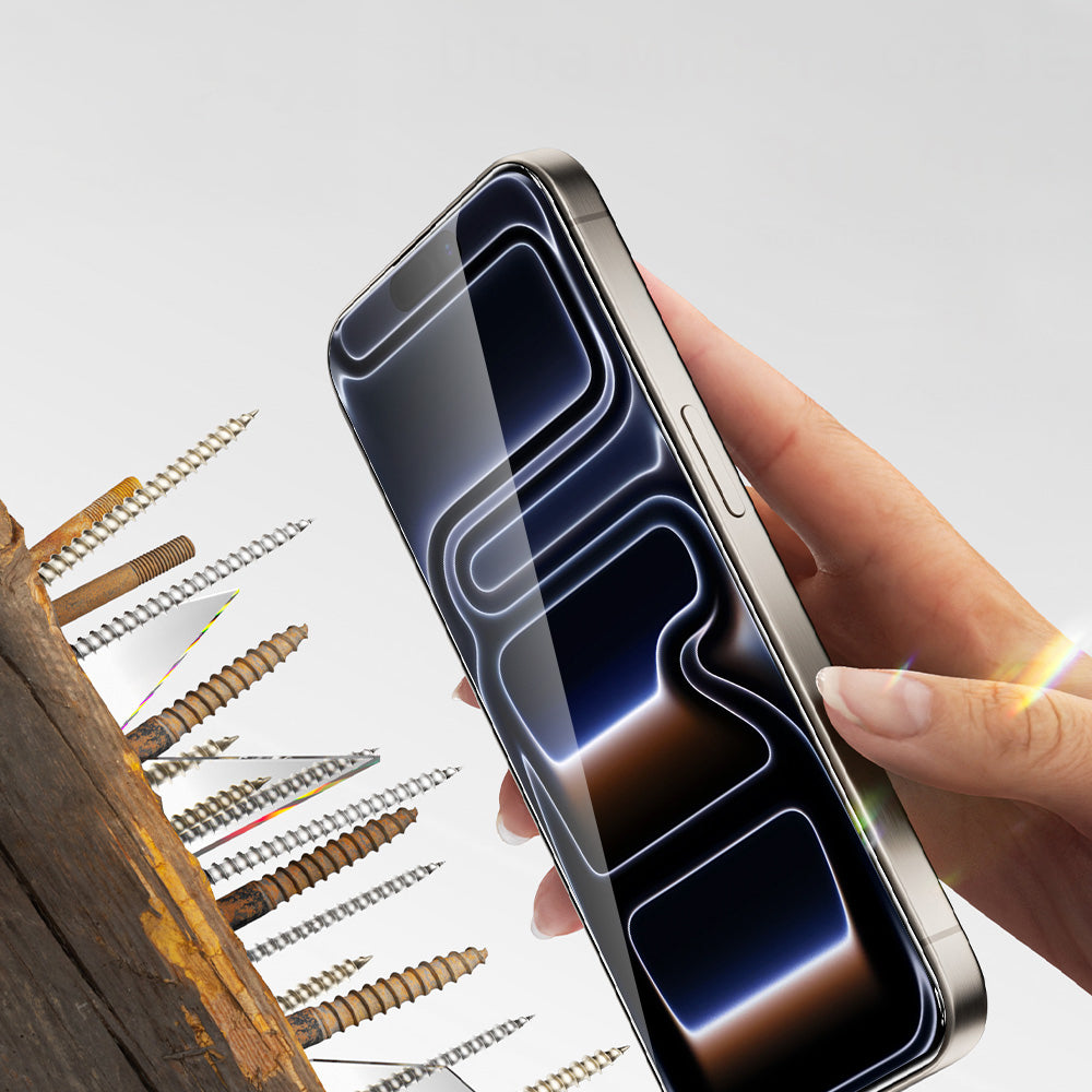 Apple iPhone 17 Air Zore 2.5D Oliv HD Temperli Cam Ekran Koruyucu + Kolay Uygulama Aparatı Şeffaf