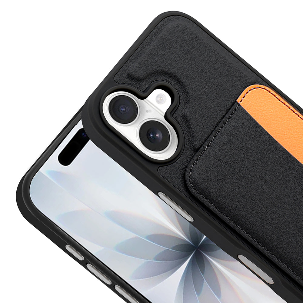 Apple iPhone 17 Kılıf Kartlıklı Zore X-Kart Silikon Kapak Siyah