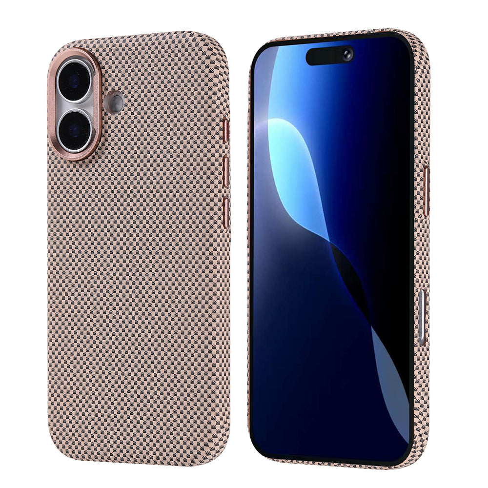 Apple iPhone 17 Kılıf M-safe Şarj Özellikli Karbon Fiber Görünümlü Zore Nekst Kapak Kırmızı