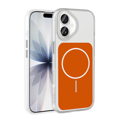 Apple iPhone 17 Kılıf M-Safe Şarj Özellikli Metal Buton Tasarımlı Zore İkonik Sert Silikon Kapak Gri