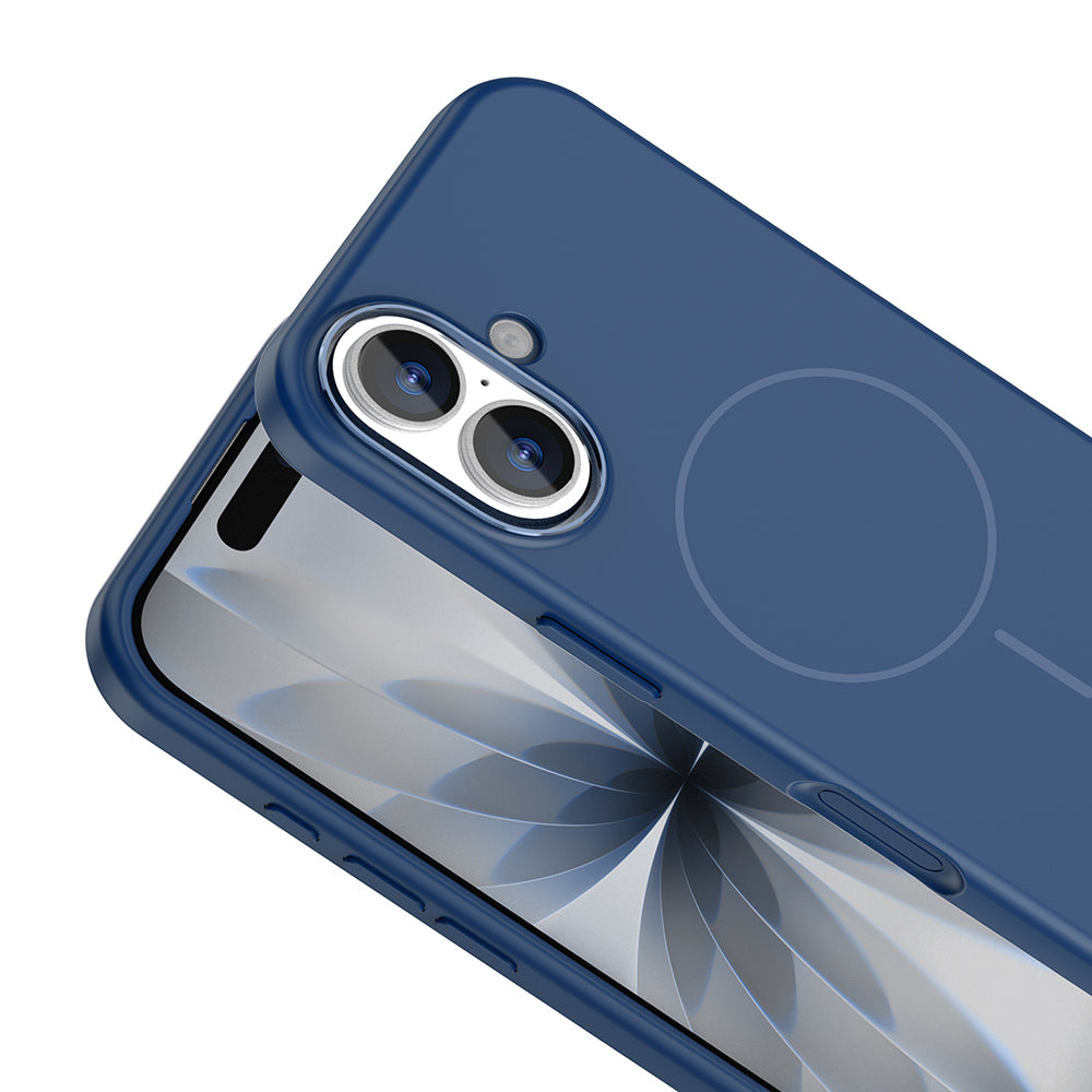 Apple iPhone 17 Kılıf M-Safe Şarj Özellikli Metal Kamera Çerçeveli Zore Edi Silikon Kapak Mor