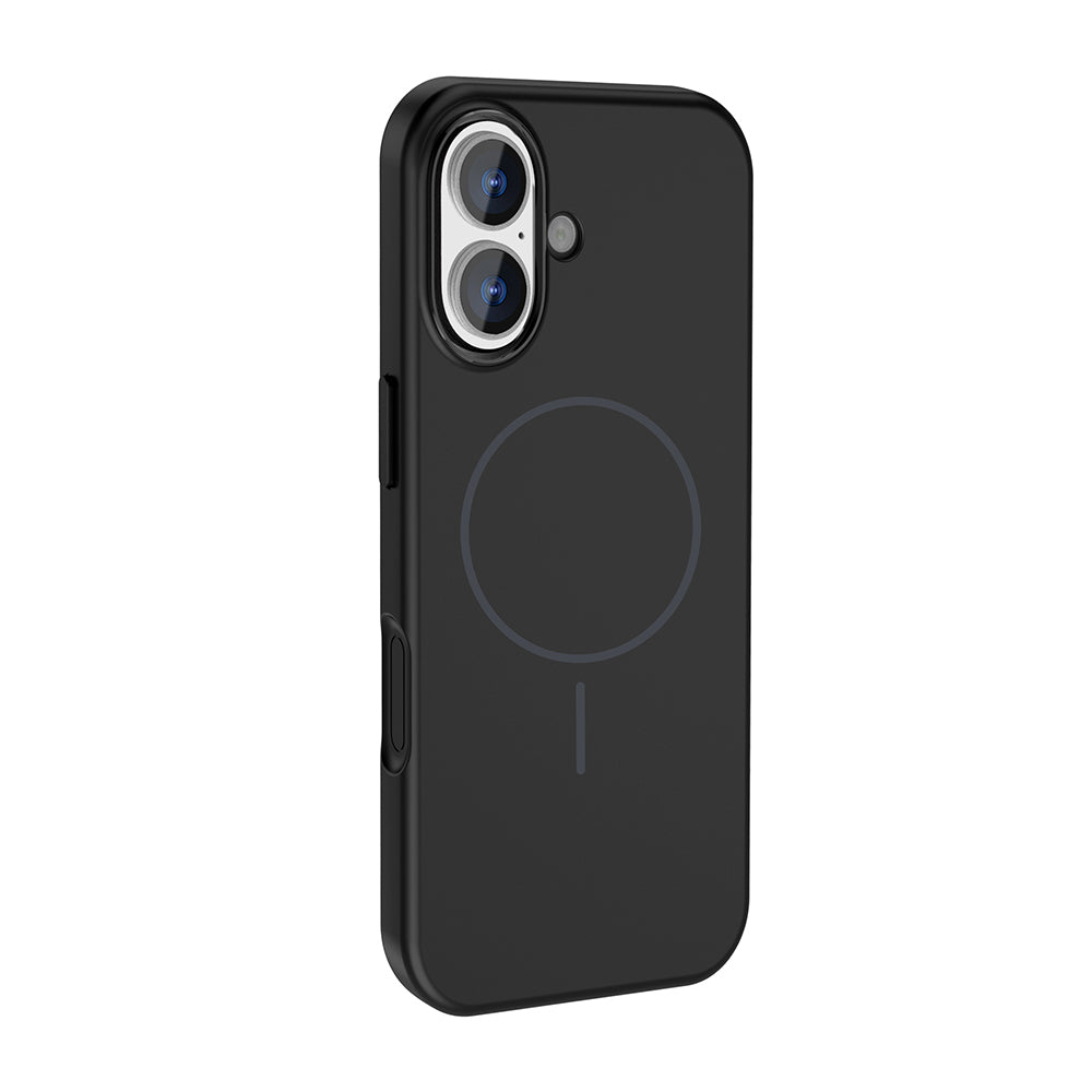 Apple iPhone 17 Kılıf M-Safe Şarj Özellikli Metal Kamera Çerçeveli Zore Edi Silikon Kapak Açık Mavi