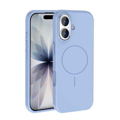 Apple iPhone 17 Kılıf M-Safe Şarj Özellikli Metal Kamera Çerçeveli Zore Edi Silikon Kapak Mor