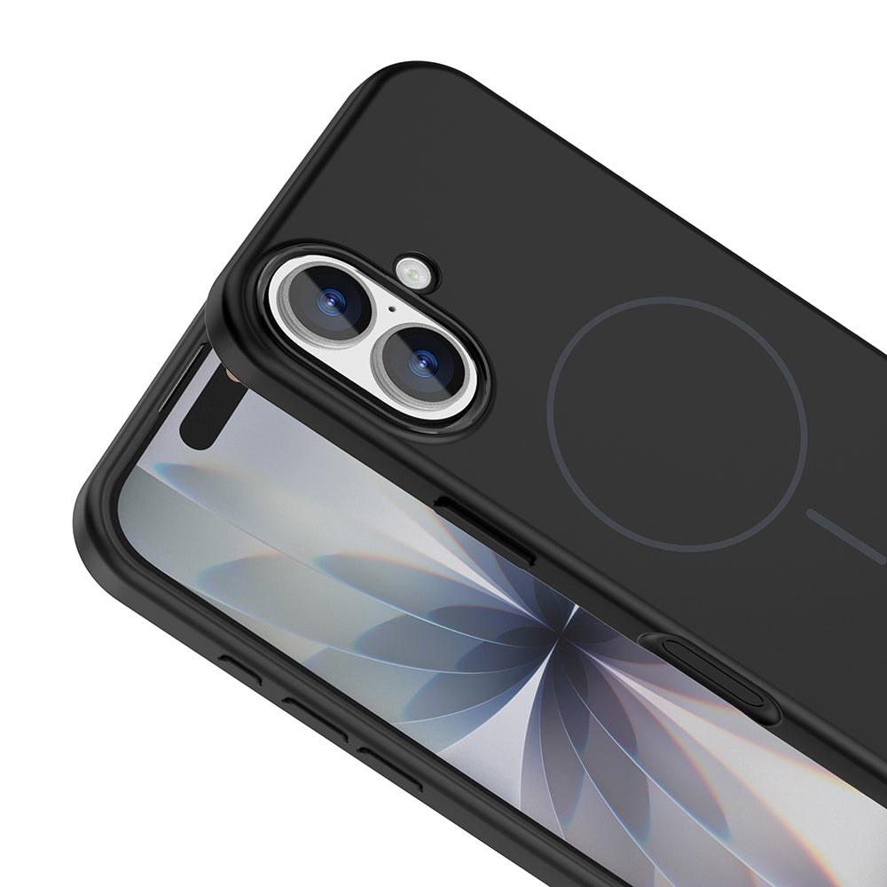 Apple iPhone 17 Kılıf M-Safe Şarj Özellikli Metal Kamera Çerçeveli Zore Edi Silikon Kapak Rose Gold