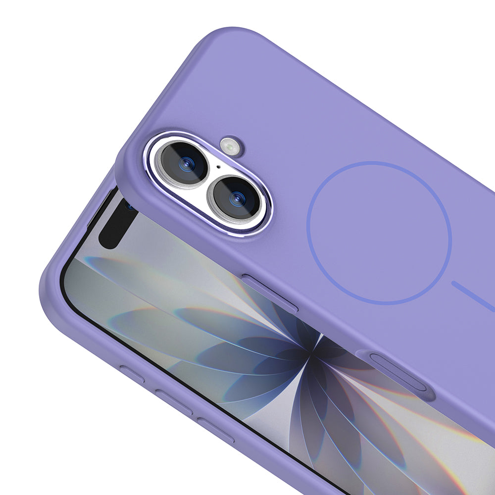 Apple iPhone 17 Kılıf M-Safe Şarj Özellikli Metal Kamera Çerçeveli Zore Edi Silikon Kapak Rose Gold