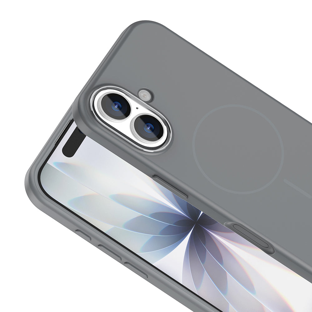 Apple iPhone 17 Kılıf M-Safe Şarj Özellikli Metal Kamera Çerçeveli Zore Edi Silikon Kapak Turuncu
