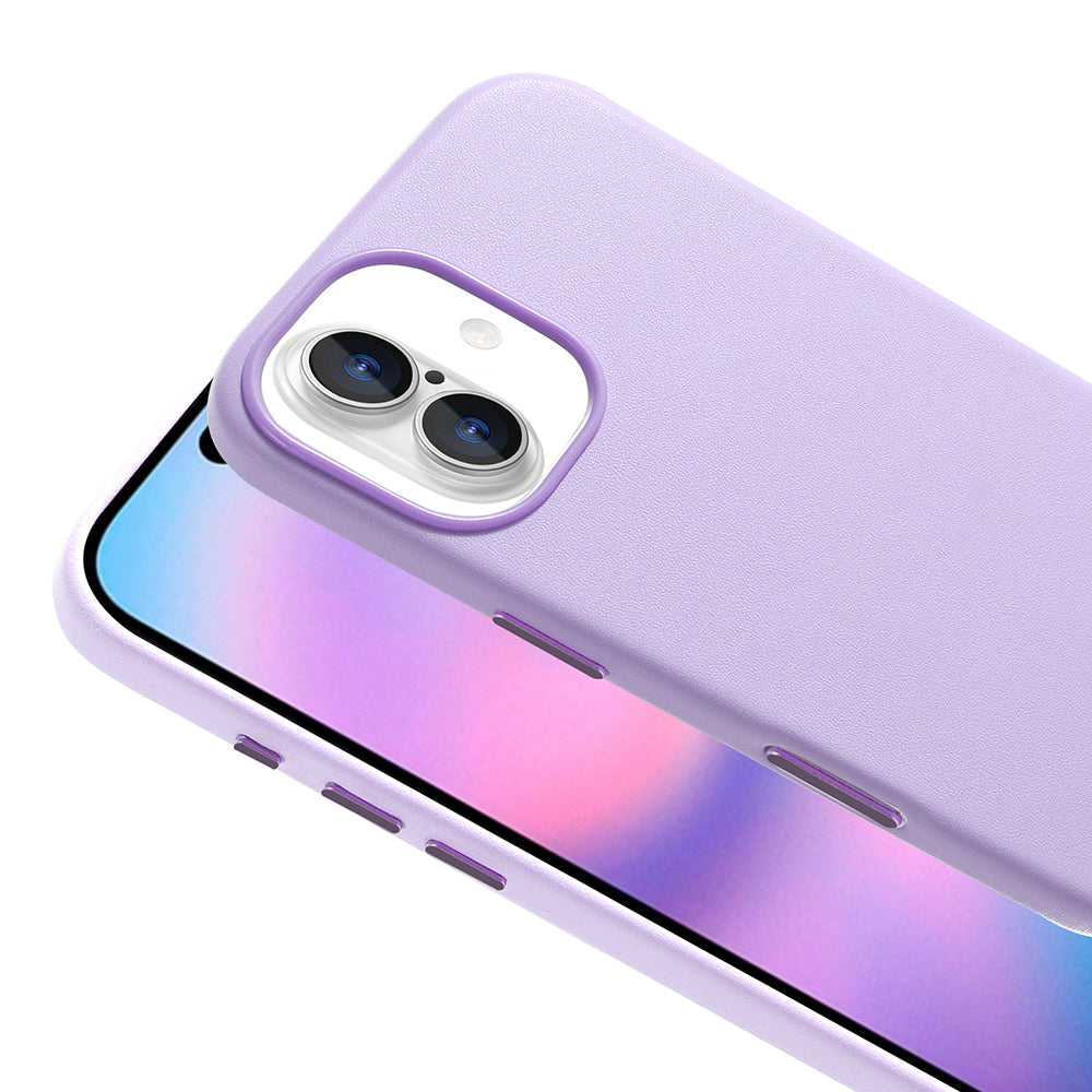 Apple iPhone 17 Kılıf M-safe Şarj Özellikli PU Deri Görünümlü Zore Kupra Kapak Pembe