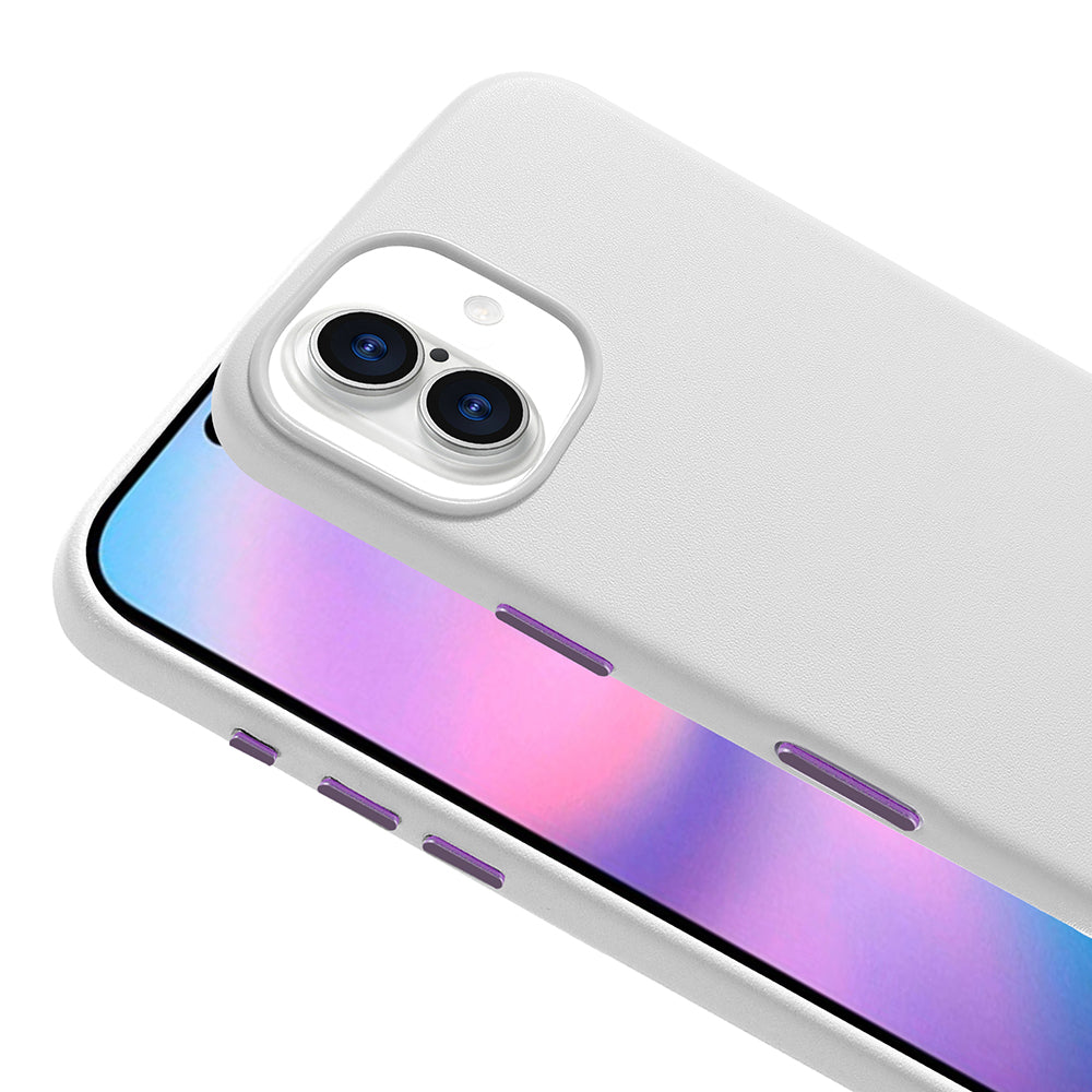 Apple iPhone 17 Kılıf M-safe Şarj Özellikli PU Deri Görünümlü Zore Kupra Kapak Turuncu