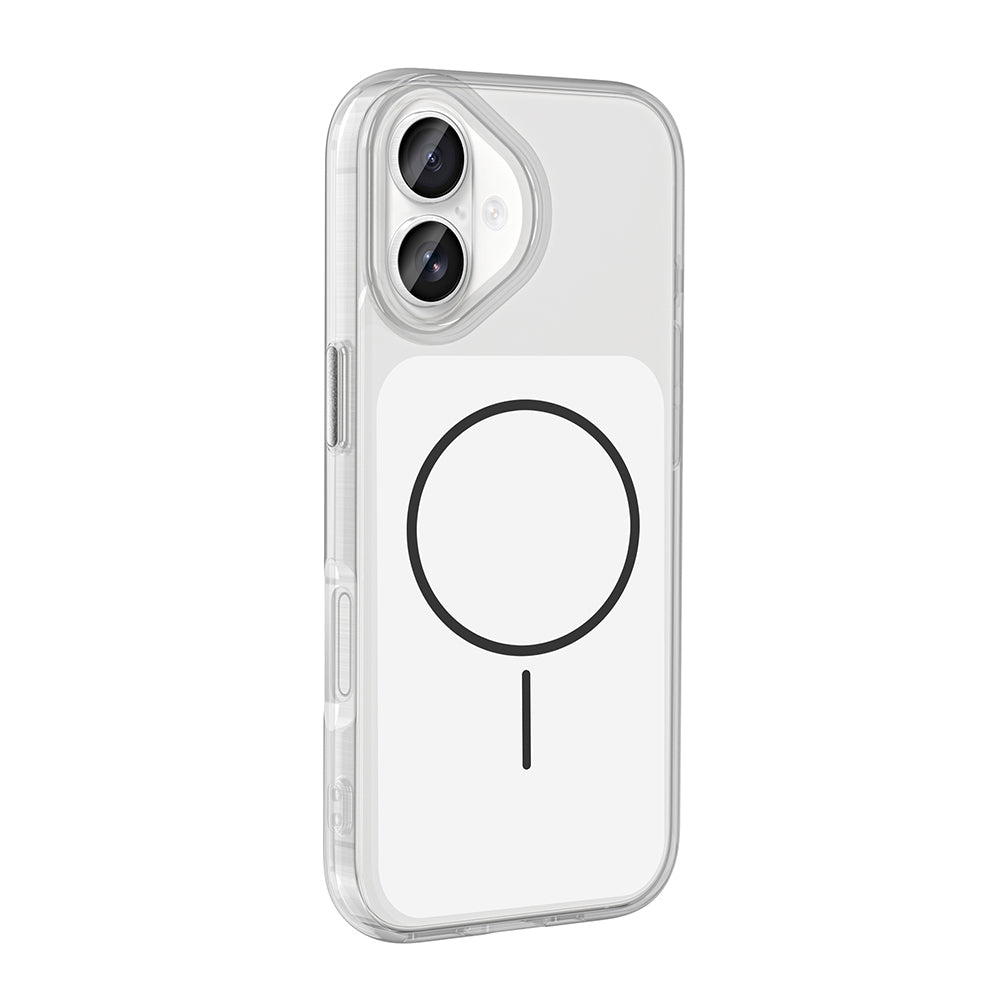 Apple iPhone 17 Kılıf Metal Buton Tasarımlı Zore İkonik Sert Silikon Kapak Turuncu
