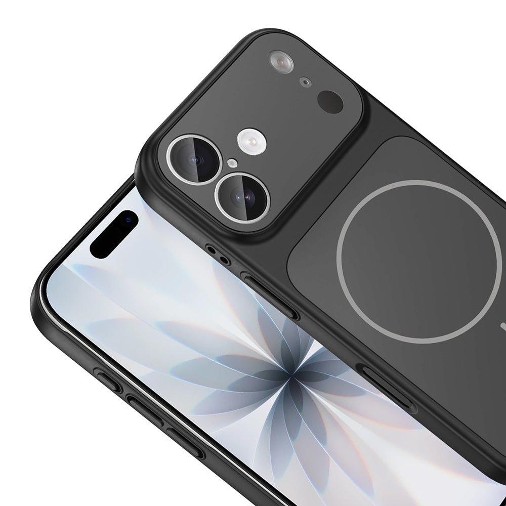 Apple iPhone 17 Kılıf Zore M-Safe Şarj Özellikli Kamera Korumalı Formen Kapak Siyah