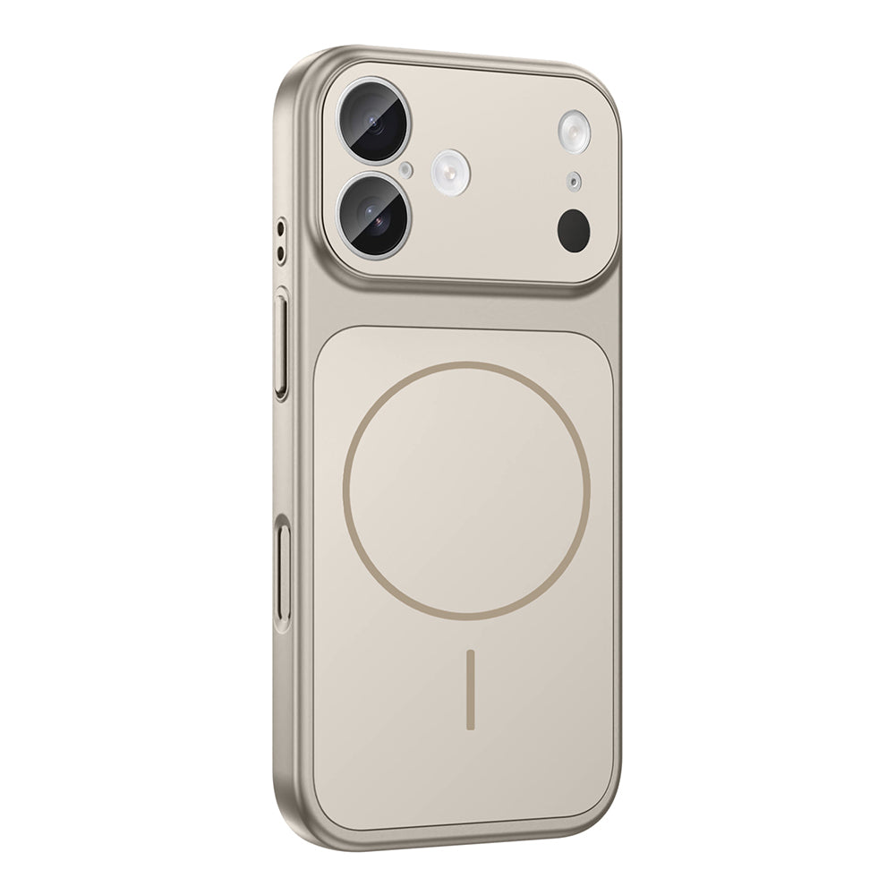 Apple iPhone 17 Kılıf Zore M-Safe Şarj Özellikli Kamera Korumalı Formen Kapak Gümüş