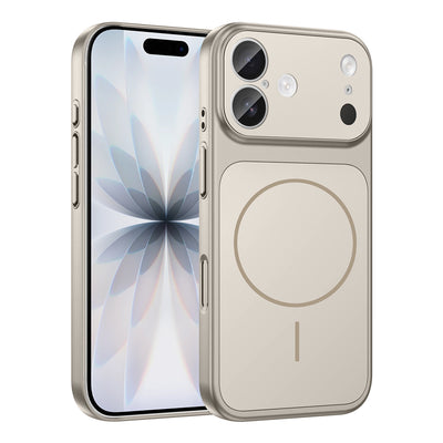 Apple iPhone 17 Kılıf Zore M-Safe Şarj Özellikli Kamera Korumalı Formen Kapak Gri