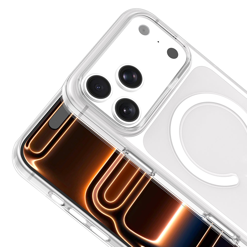 Apple iPhone 17 Pro Kılıf IC Çipli Zore Wireless Şarj Özellikli Şeffaf Orjin Kapak Şeffaf