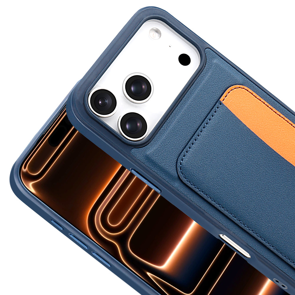 Apple iPhone 17 Pro Kılıf Kartlıklı Zore X-Kart Silikon Kapak Siyah