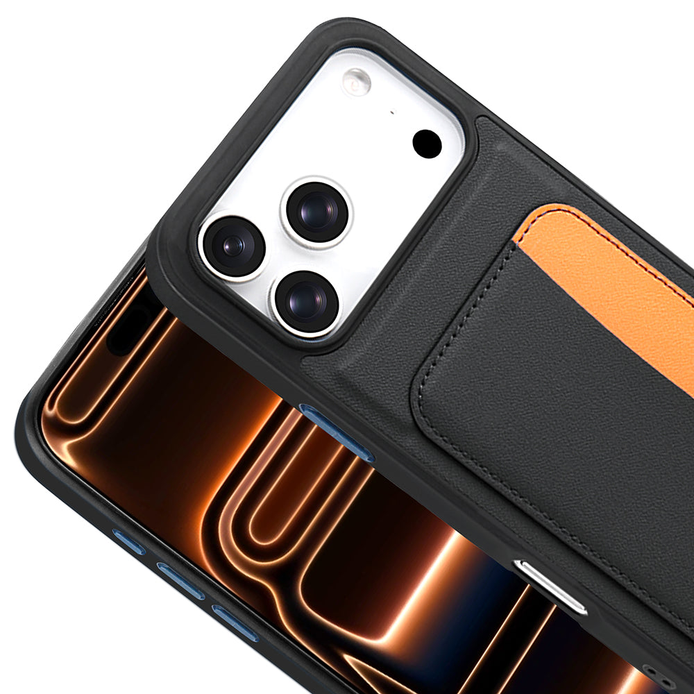 Apple iPhone 17 Pro Kılıf Kartlıklı Zore X-Kart Silikon Kapak Lacivert