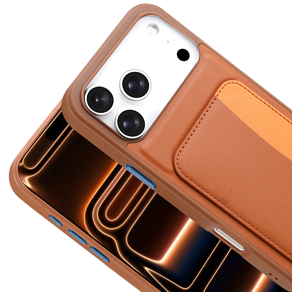 Apple iPhone 17 Pro Kılıf Kartlıklı Zore X-Kart Silikon Kapak Siyah