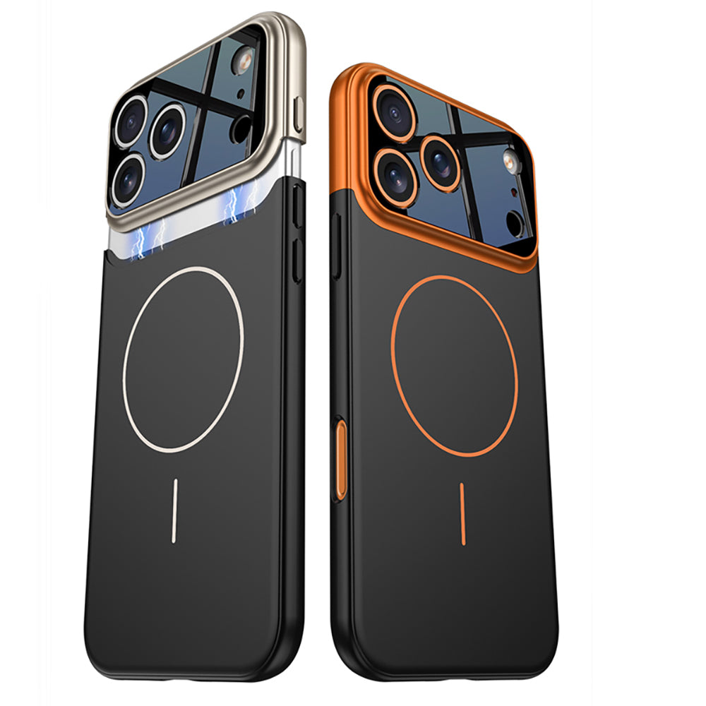 Apple iPhone 17 Pro Kılıf M-safe Şarj Özellikli Çift Parçalı Zore Napoli Kapak Siyah