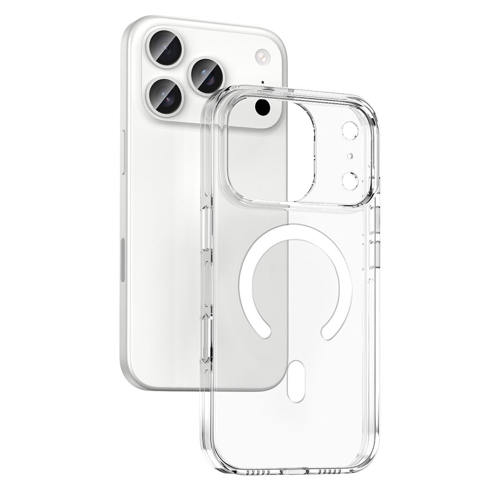 Apple iPhone 17 Pro Kılıf M-safe Şarj Özellikli Kamera Korumalı Zore Kripto Kapak Şeffaf