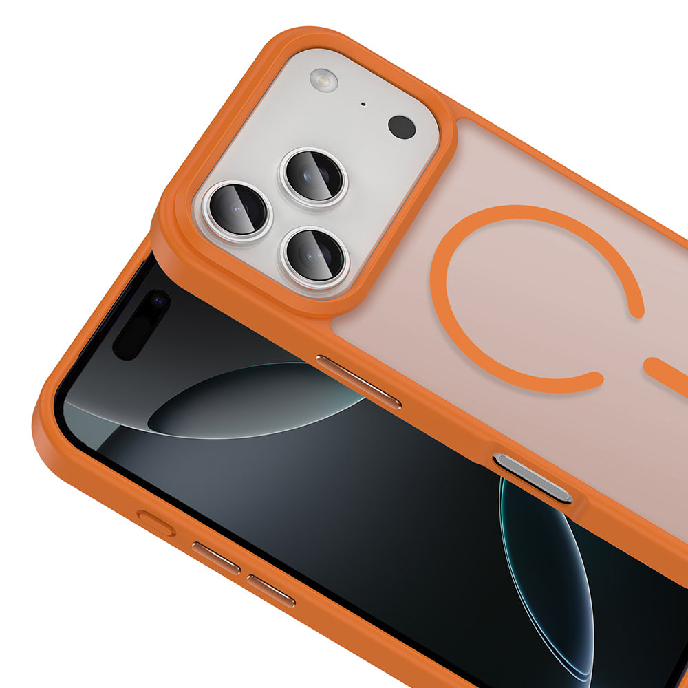Apple iPhone 17 Pro Kılıf M-safe Şarj Özellikli Mat Arka Yüzey Zore Sio Kapak Lacivert