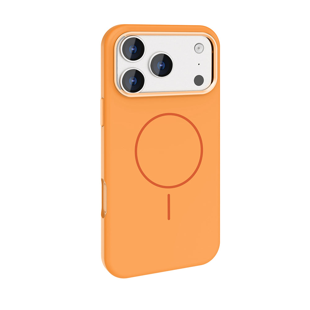 Apple iPhone 17 Pro Kılıf M-Safe Şarj Özellikli Metal Kamera Çerçeveli Zore Edi Silikon Kapak Siyah