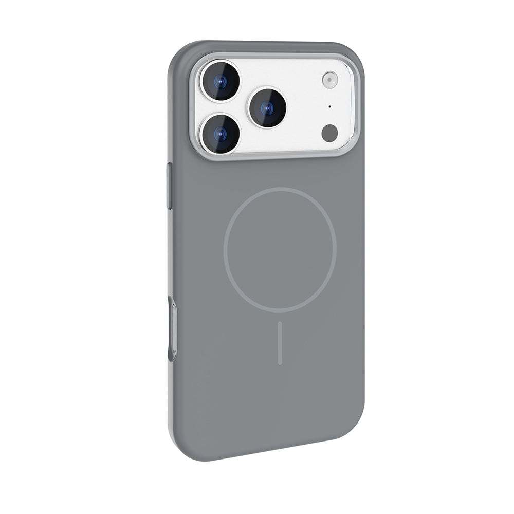 Apple iPhone 17 Pro Kılıf M-Safe Şarj Özellikli Metal Kamera Çerçeveli Zore Edi Silikon Kapak Lila