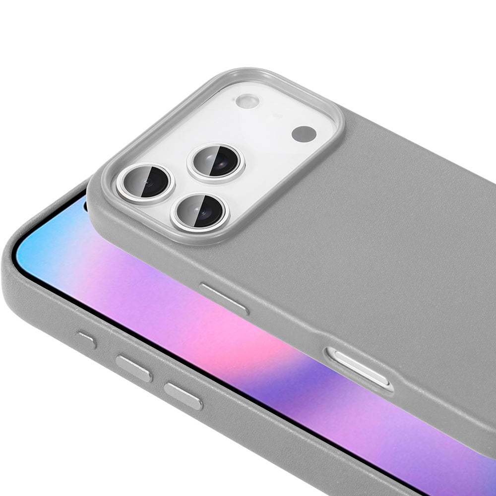 Apple iPhone 17 Pro Kılıf M-safe Şarj Özellikli PU Deri Görünümlü Zore Kupra Kapak Pembe