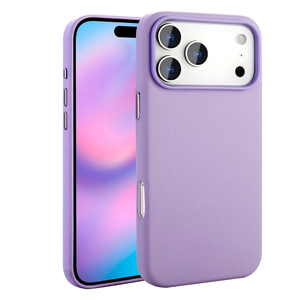 Apple iPhone 17 Pro Kılıf M-safe Şarj Özellikli PU Deri Görünümlü Zore Kupra Kapak Mor