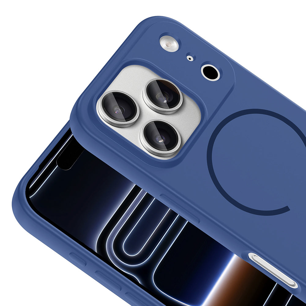 Apple iPhone 17 Pro Kılıf M-safe Şarj Özellikli Zore Meta Kapak Mürdüm