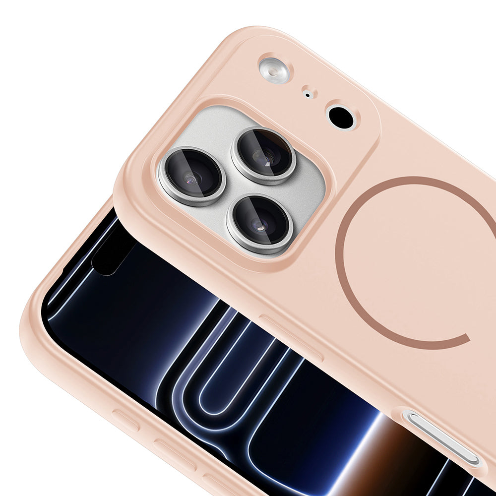 Apple iPhone 17 Pro Kılıf M-safe Şarj Özellikli Zore Meta Kapak Mürdüm