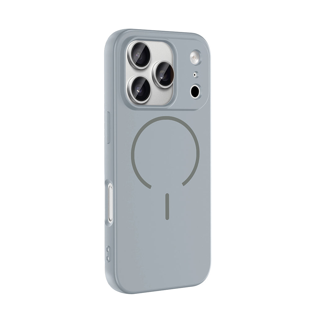 Apple iPhone 17 Pro Kılıf M-safe Şarj Özellikli Zore Meta Kapak Lacivert