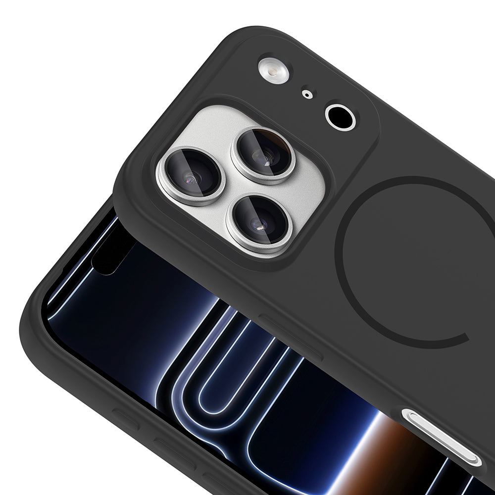 Apple iPhone 17 Pro Kılıf M-safe Şarj Özellikli Zore Meta Kapak Kahverengi