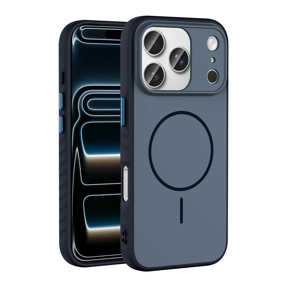 Apple iPhone 17 Pro Kılıf M-safe Şarj Özellikli Zore Tea Kapak Gümüş