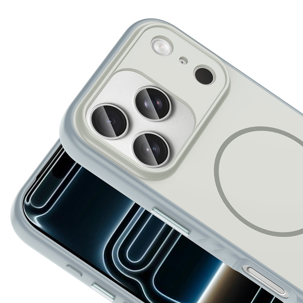 Apple iPhone 17 Pro Kılıf M-safe Şarj Özellikli Zore Tea Kapak Lacivert