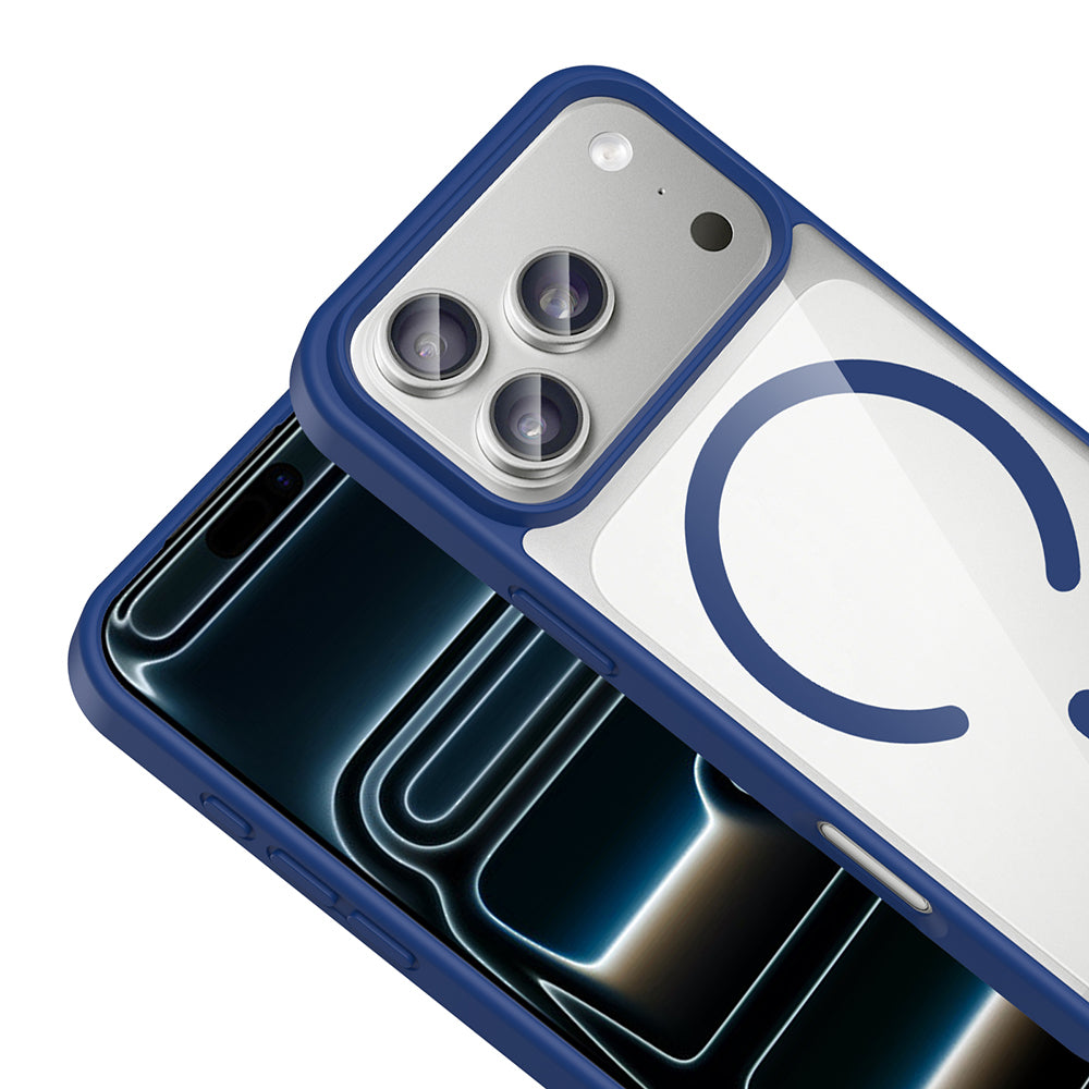 Apple iPhone 17 Pro Kılıf M-safe Wireless Şarj Özellikli Silikon Zore Ege Kapak Lacivert