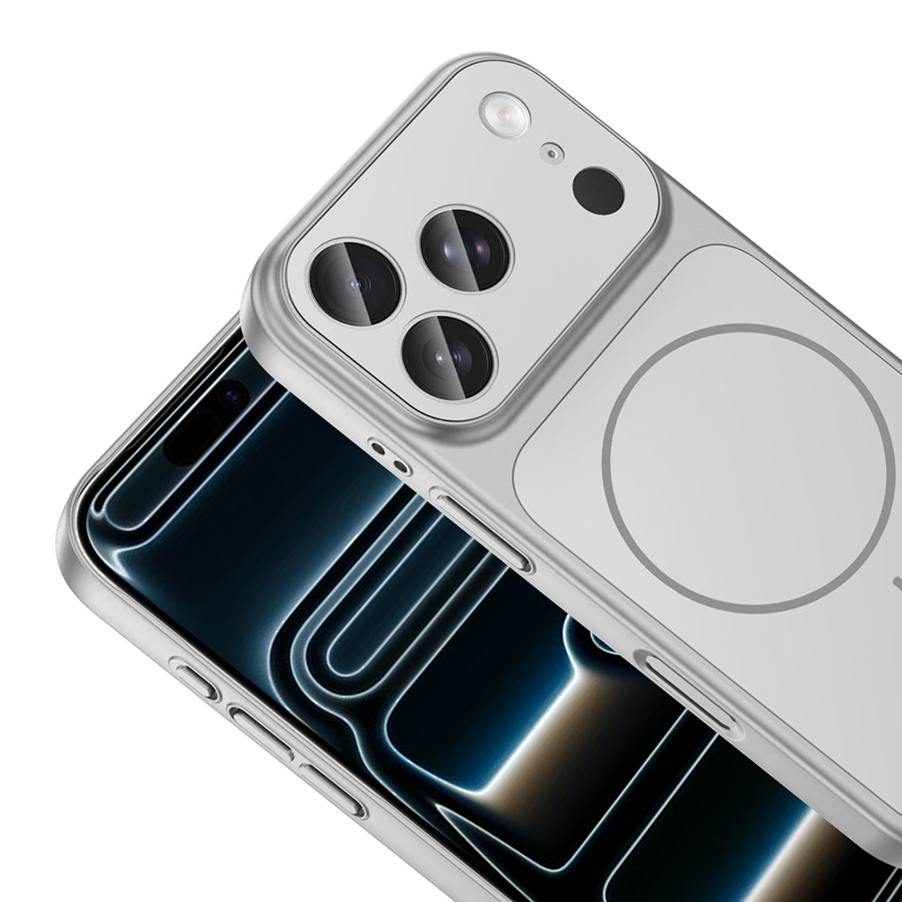 Apple iPhone 17 Pro Kılıf Zore M-Safe Şarj Özellikli Kamera Korumalı Formen Kapak Gold