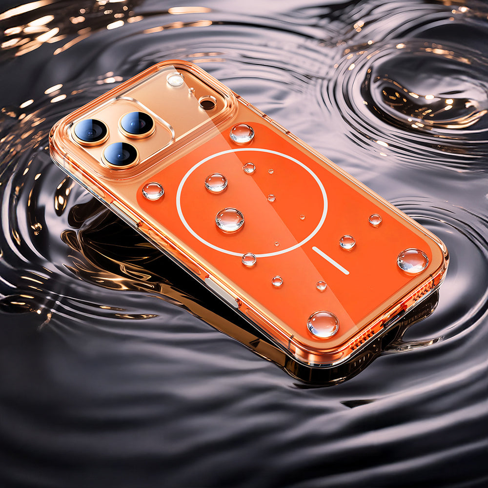 Apple iPhone 17 Pro Kılıf Zore M-safe Şarj Özellikli Şeffaf Kamera Kontrol Butonlu Lugano Kapak Lacivert