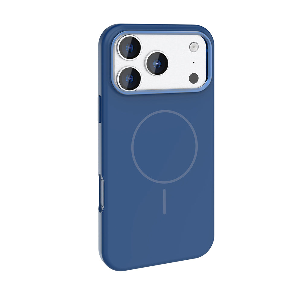 Apple iPhone 17 Pro Max Kılıf M-Safe Şarj Özellikli Metal Kamera Çerçeveli Zore Edi Silikon Kapak Lila