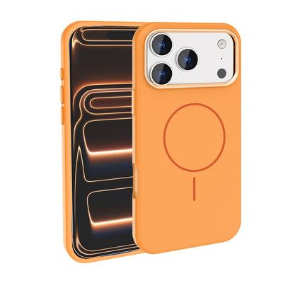 Apple iPhone 17 Pro Max Kılıf M-Safe Şarj Özellikli Metal Kamera Çerçeveli Zore Edi Silikon Kapak Lila