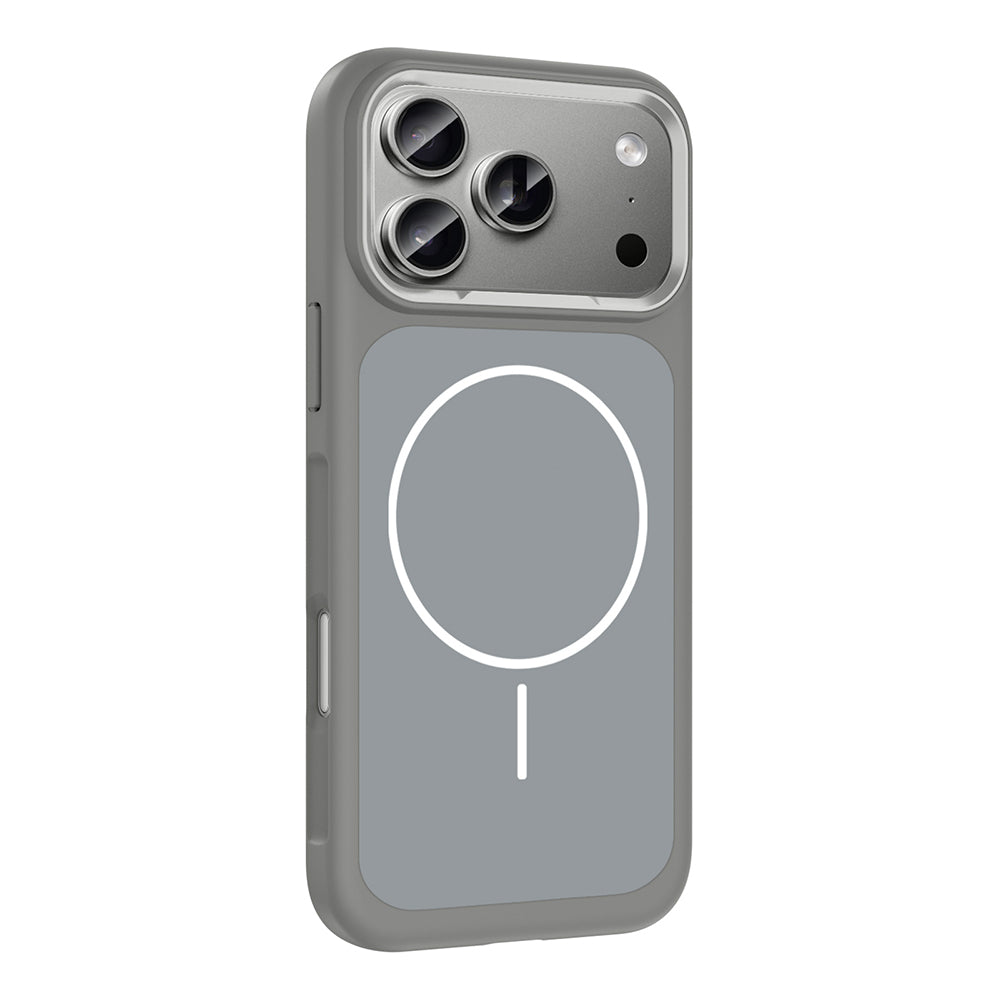 Apple iPhone 17 Pro Max Kılıf M-Safe Şarj Özellikli Metal Kamera Çerçeveli Zore Sanremo Silikon Kapak Lacivert