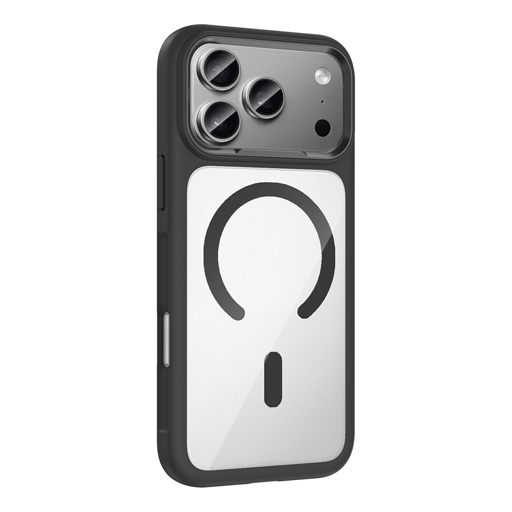 Apple iPhone 17 Pro Max Kılıf M-Safe Şarj Özellikli Metal Kamera Çerçeveli Zore Tiko Kapak Turuncu