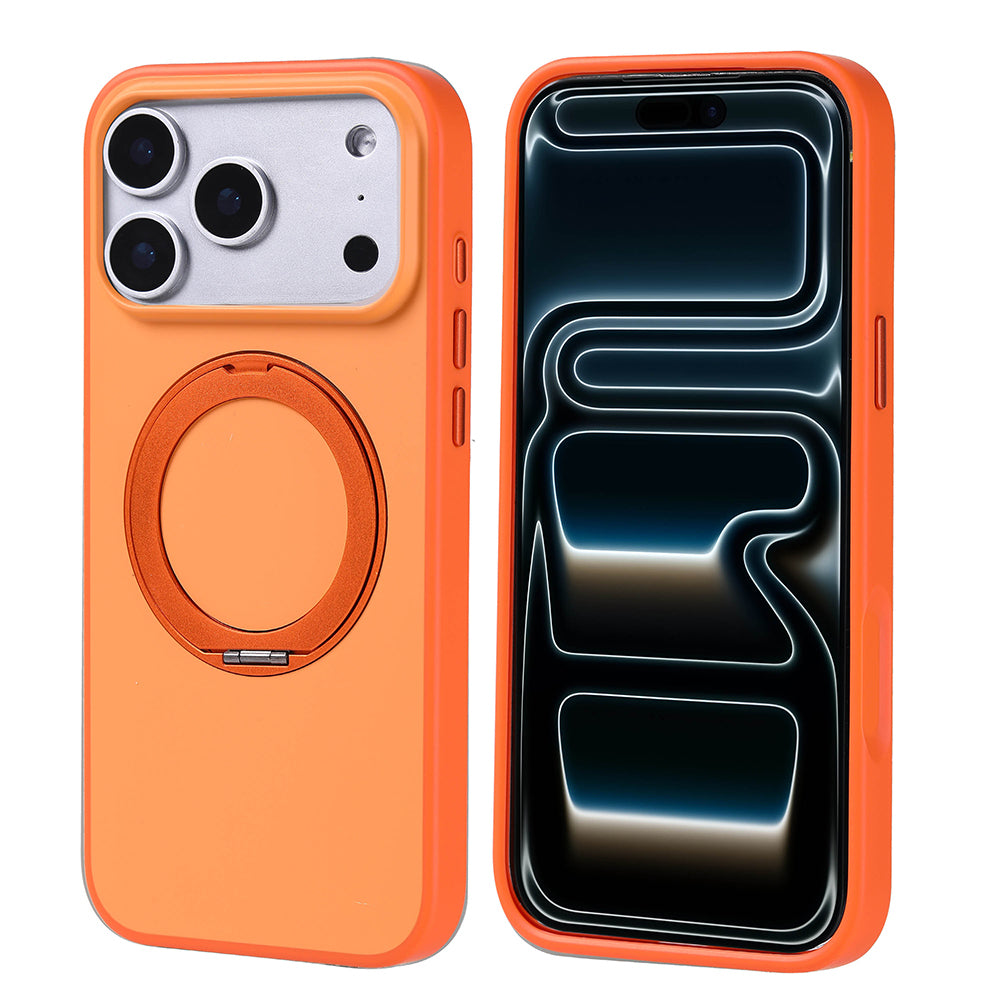 Apple iPhone 17 Pro Max Kılıf M-Safe Şarj Özellikli Standlı Zore Proton Silikon Kapak Lacivert