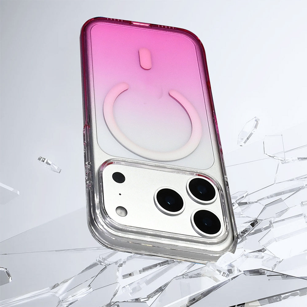 Apple iPhone 17 Pro Max Kılıf M-Safe Şarj Özellikli Zore Septik Silikon Kapak Pembe