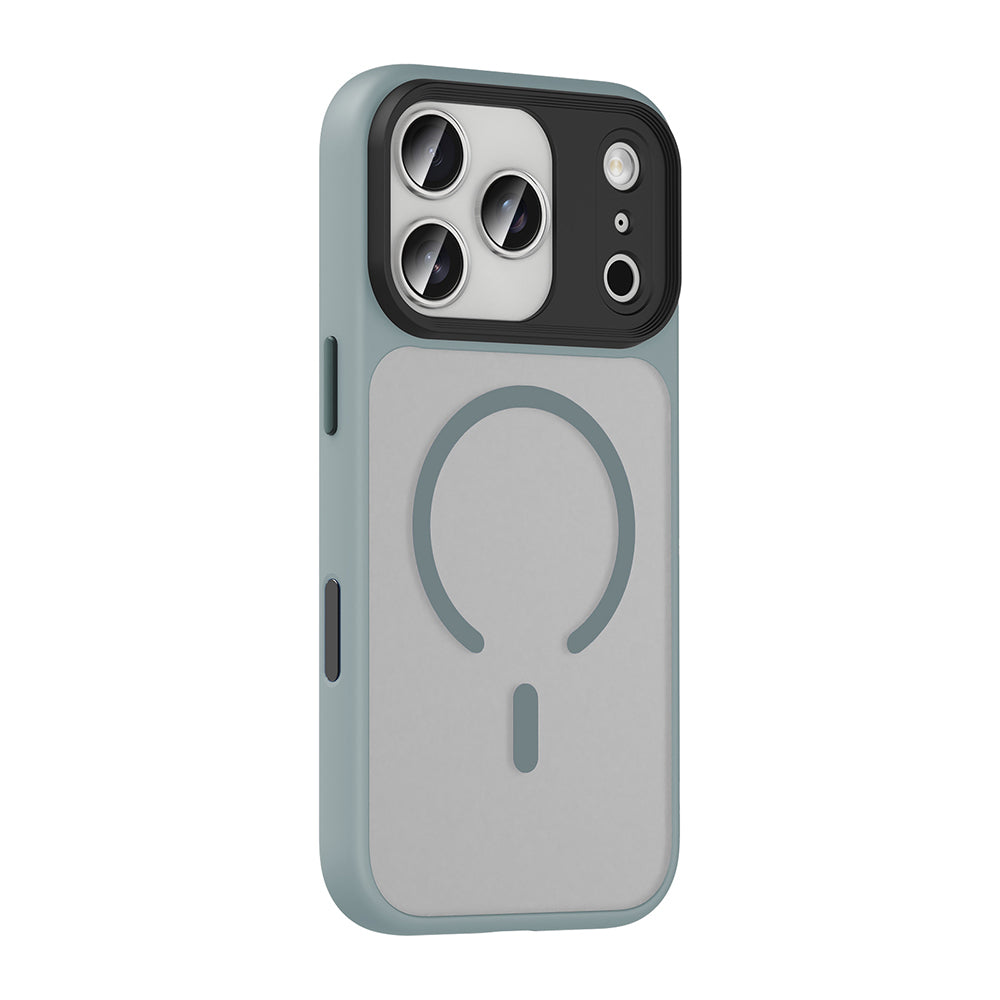 Apple iPhone 17 Pro Max Kılıf Mat Arka Yüzey Wireless Şarj Özellikli Zore Flet M-safe Kapak Turuncu