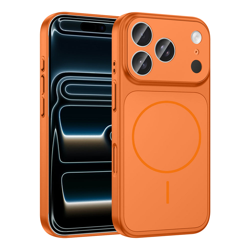Apple iPhone 17 Pro Max Kılıf Zore M-Safe Şarj Özellikli Kamera Korumalı Formen Kapak Gold
