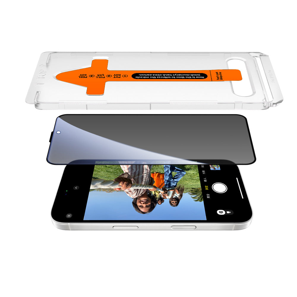 Apple iPhone 17 Pro Max Zore 2.5D Oliv Privacy Temperli Cam Ekran Koruyucu + Kolay Uygulama Aparatı Siyah