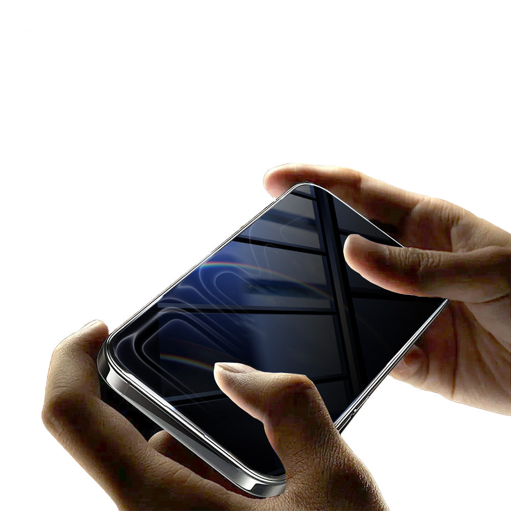 Apple iPhone 17 Pro Zore 2.5D Oliv Privacy Temperli Cam Ekran Koruyucu + Kolay Uygulama Aparatı Siyah