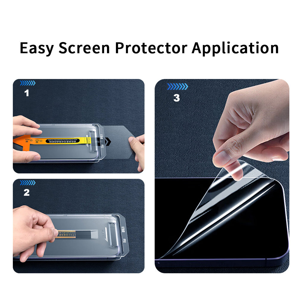 Apple iPhone 17 Pro Zore 2.5D Oliv Privacy Temperli Cam Ekran Koruyucu + Kolay Uygulama Aparatı Siyah