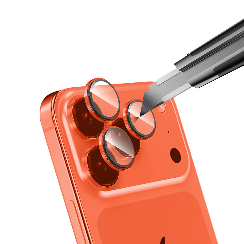 Apple iPhone 17 Pro Zore Mikro Kamera Lens Koruyucu Turuncu